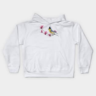 Yellow tit Kids Hoodie